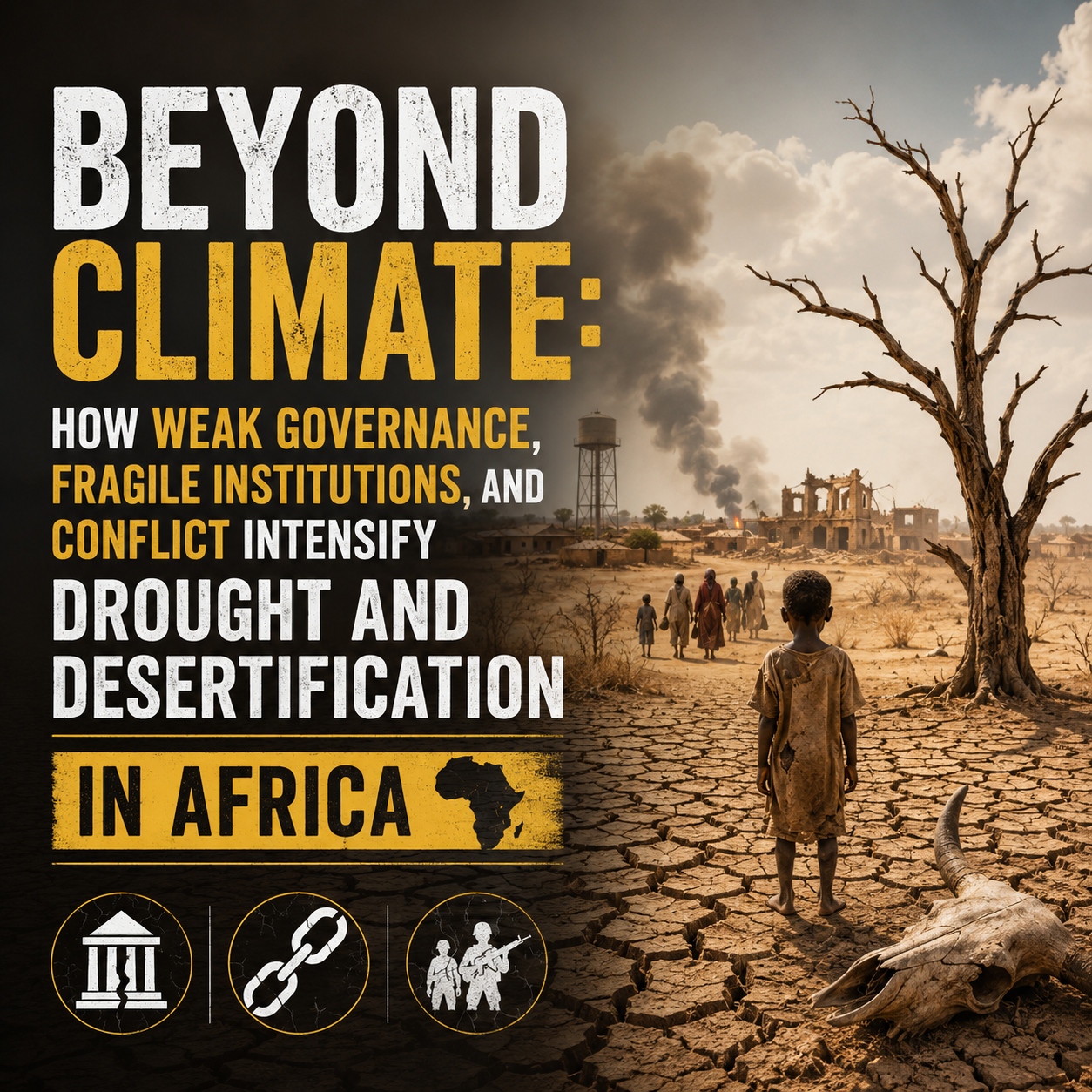 How Weak Governance, Fragile Institutions, and Conflict Intensify Drought and Desertification in Africa