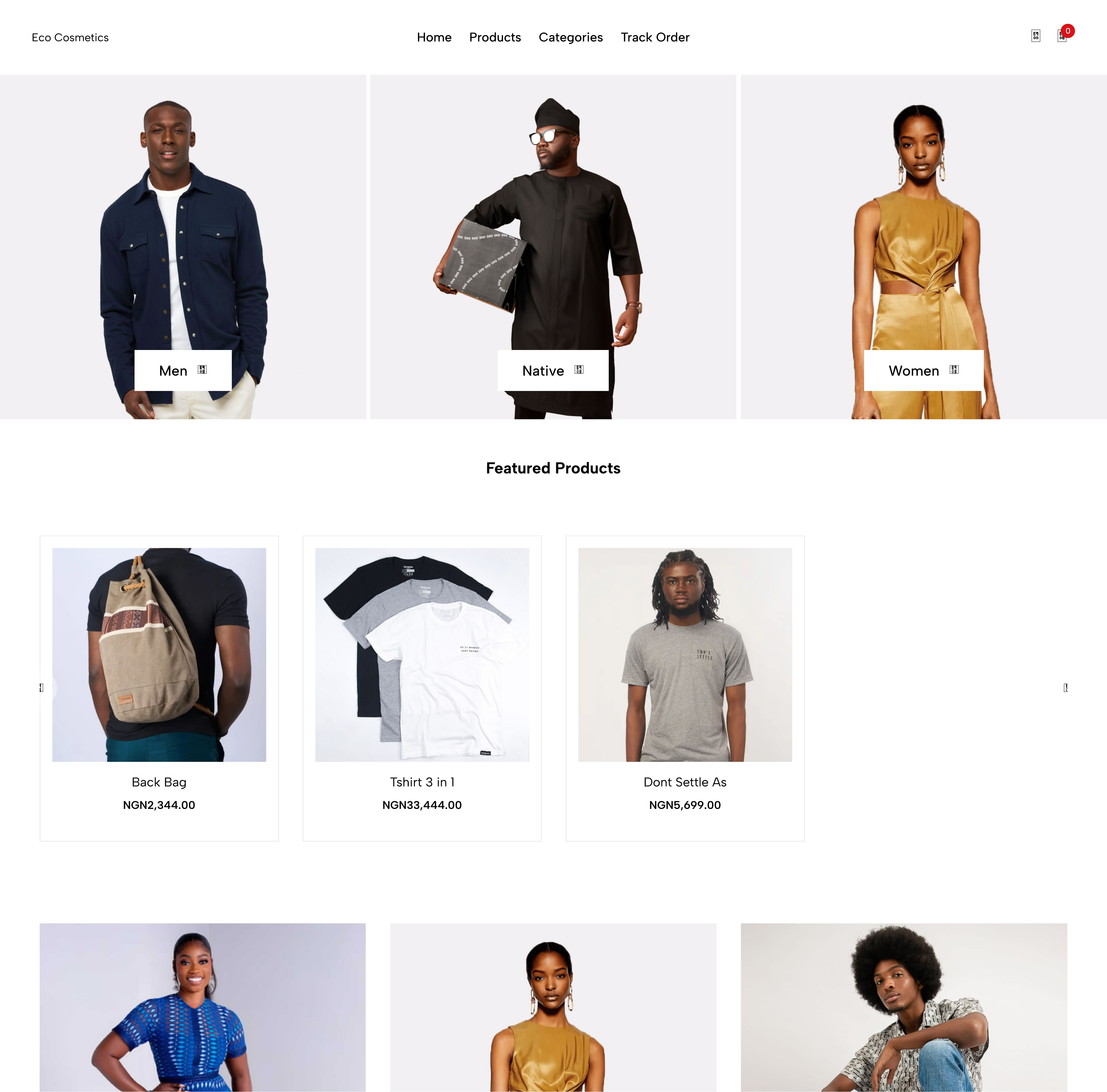 Ecommerce Cosmetics theme preview