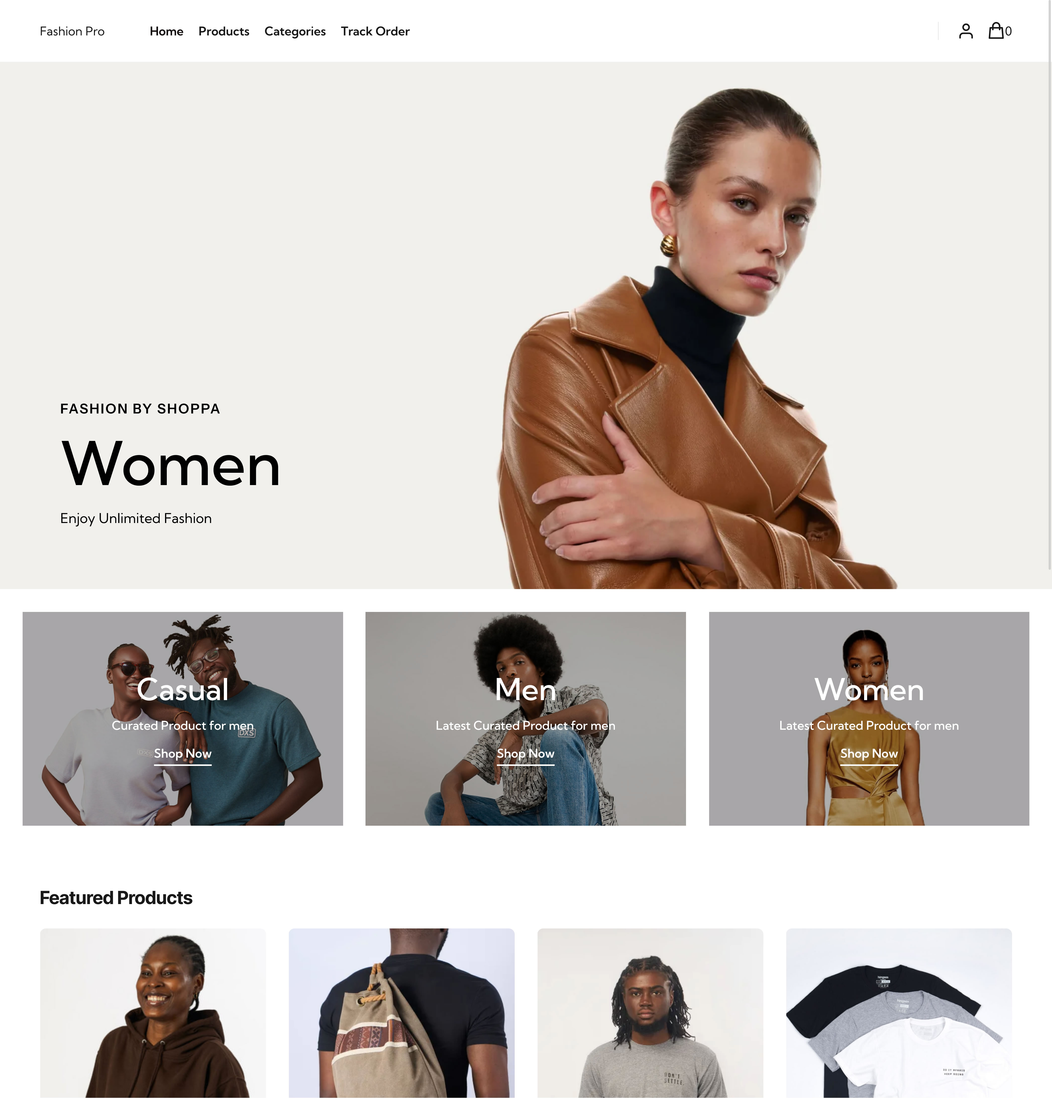 Ecommerce Fashionista theme preview